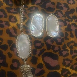 Kendra Scott-Mother of Pearl-Rayne Necklace & Elle Earrings